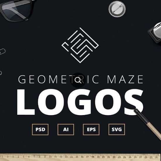 creativemarket geometric maze logos templates 2019 5eaff2d7d9a83